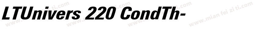 LTUnivers 220 CondTh字体转换